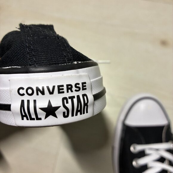 Converse ALL STAR (Chuck Taylor) Black Slip-On Sneaker Size 8.5 - Picture 6 of 6